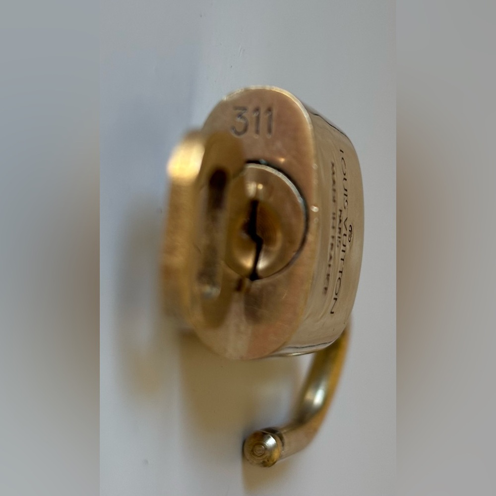 Louis Vuitton Gold Padlock & Key #311 on House of Harlow multi layer necklace - Picture 6 of 7